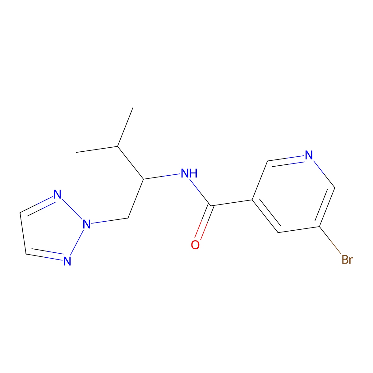 5-bromo-N-(3-methyl-1-(2H-1,2,3-triazol-2-yl)butan-2-yl)nicotinamide molecular structure, CAS 2034561-25-4