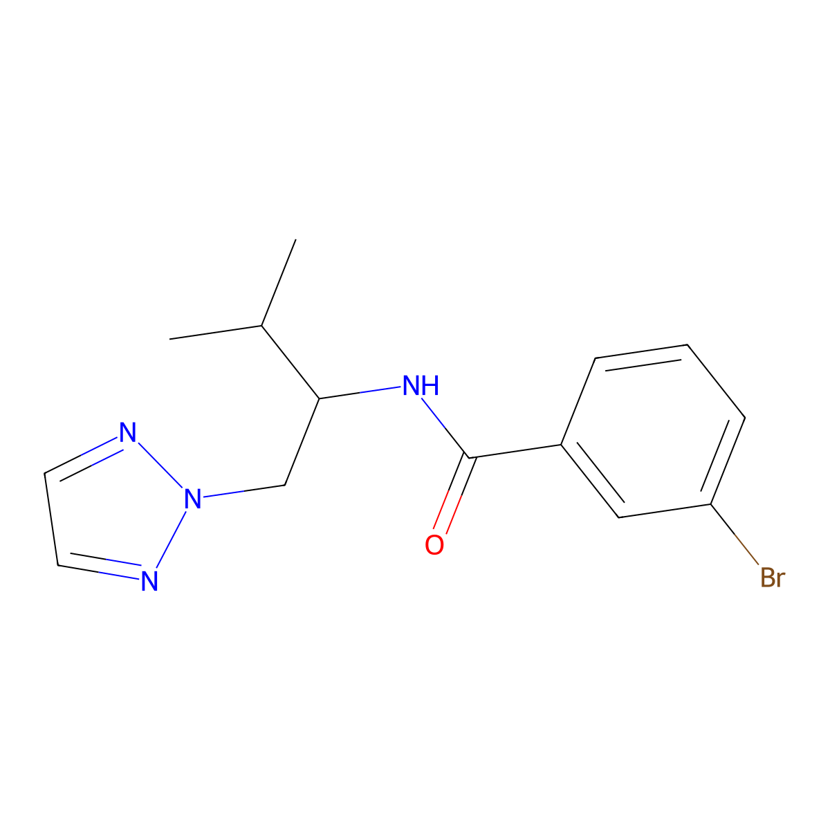 3-bromo-N-[3-methyl-1-(2H-1,2,3-triazol-2-yl)butan-2-yl]benzamide molecular structure, CAS 2034561-31-2