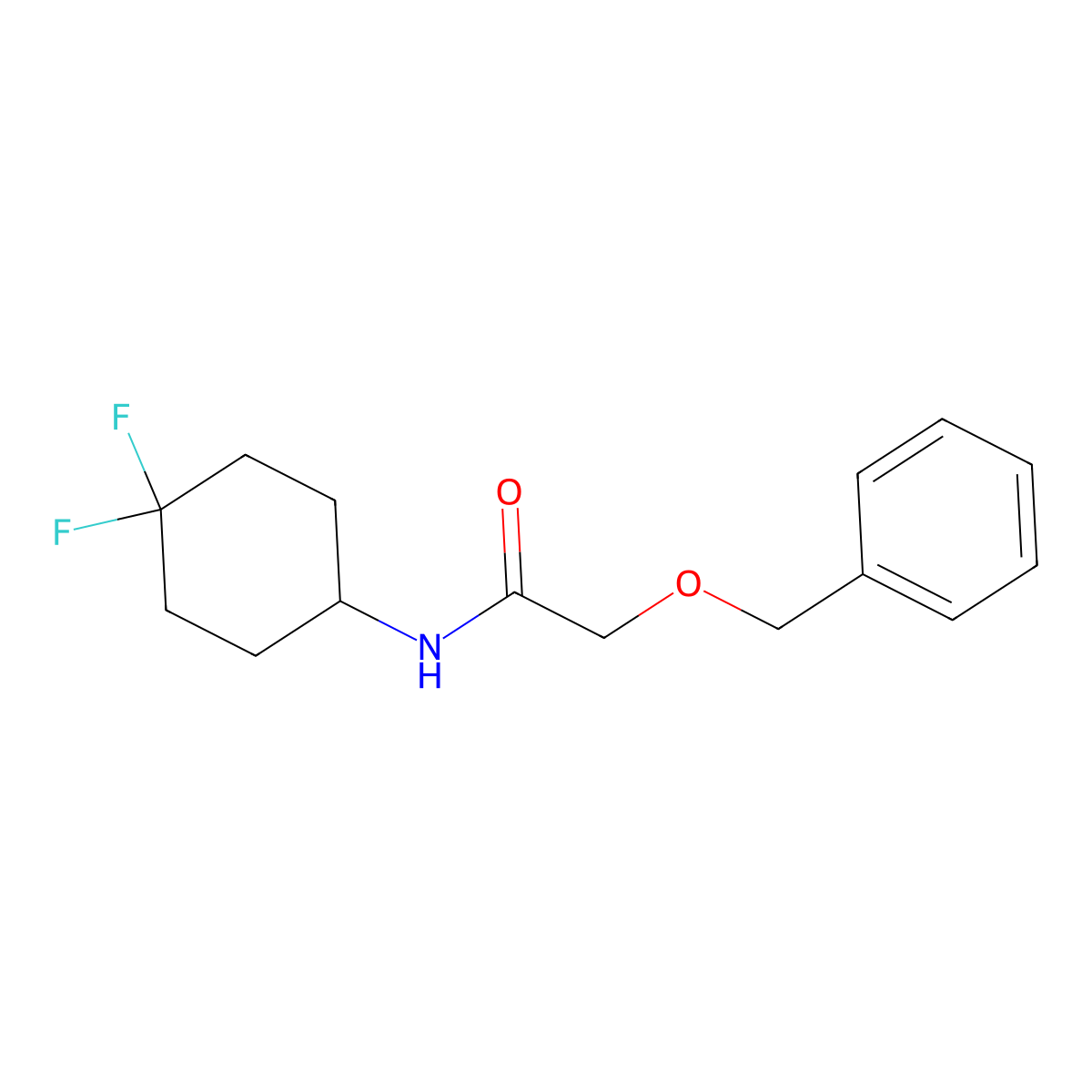 2-(benzyloxy)-N-(4,4-difluorocyclohexyl)acetamide molecular structure, CAS 2034561-48-1