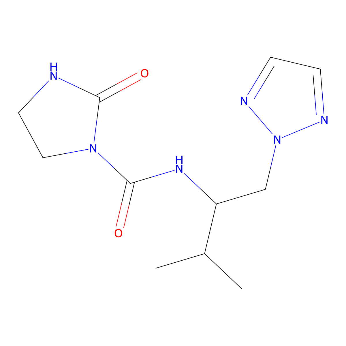 N-[3-methyl-1-(2H-1,2,3-triazol-2-yl)butan-2-yl]-2-oxoimidazolidine-1-carboxamide molecular structure, CAS 2034561-57-2