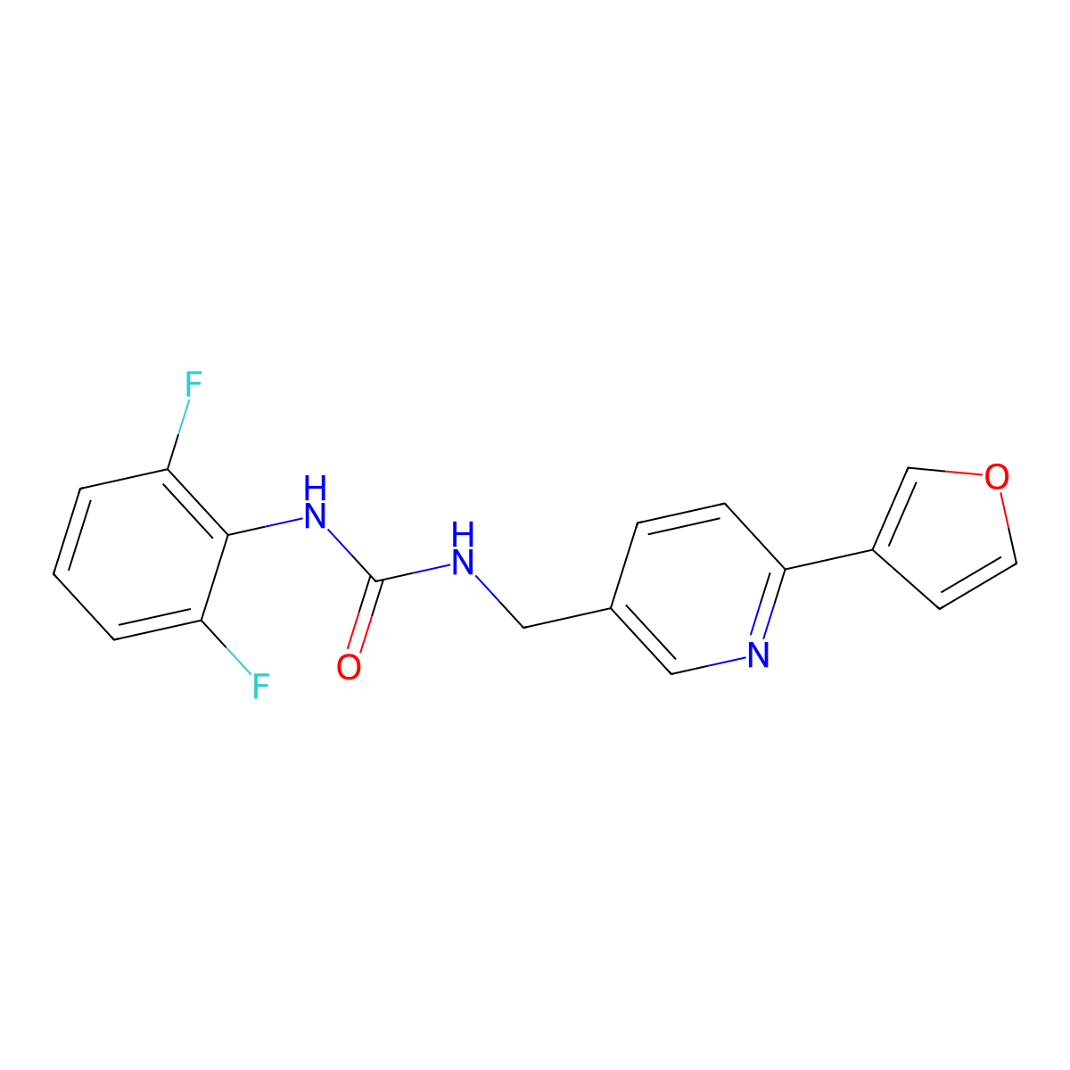 1-(2,6-Difluorophenyl)-3-((6-(furan-3-yl)pyridin-3-yl)methyl)urea molecular structure, CAS 2034561-70-9