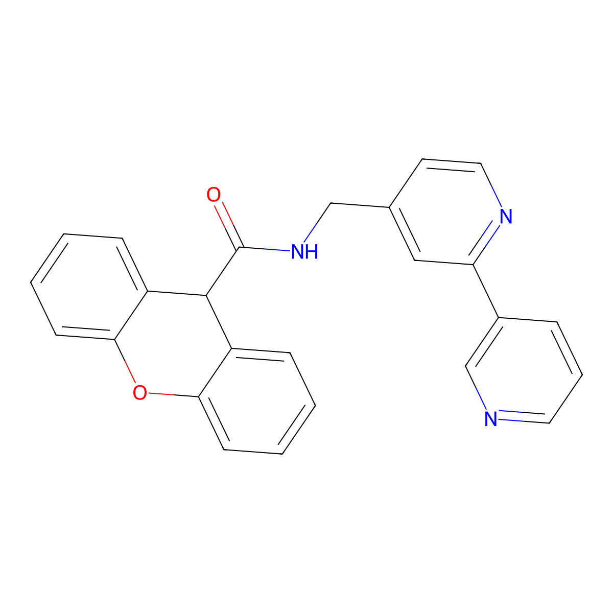 N-([2,3'-bipyridin]-4-ylmethyl)-9H-xanthene-9-carboxamide molecular structure, CAS 2034561-90-3