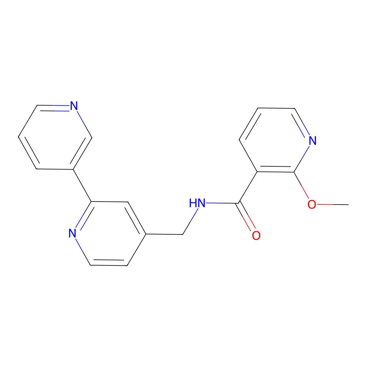 N-({[2,3'-bipyridine]-4-yl}methyl)-2-methoxypyridine-3-carboxamide molecular structure, CAS 2034561-99-2