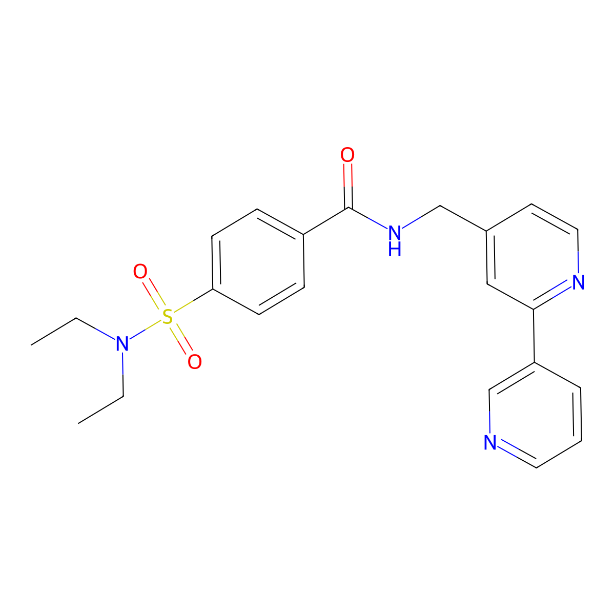 N-({[2,3'-bipyridine]-4-yl}methyl)-4-(diethylsulfamoyl)benzamide molecular structure, CAS 2034562-11-1