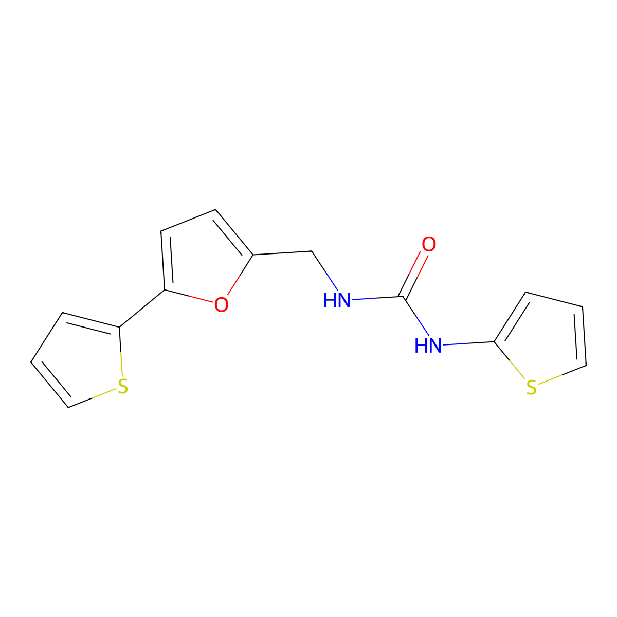 1-(Thiophen-2-yl)-3-((5-(thiophen-2-yl)furan-2-yl)methyl)urea molecular structure, CAS 2034562-76-8