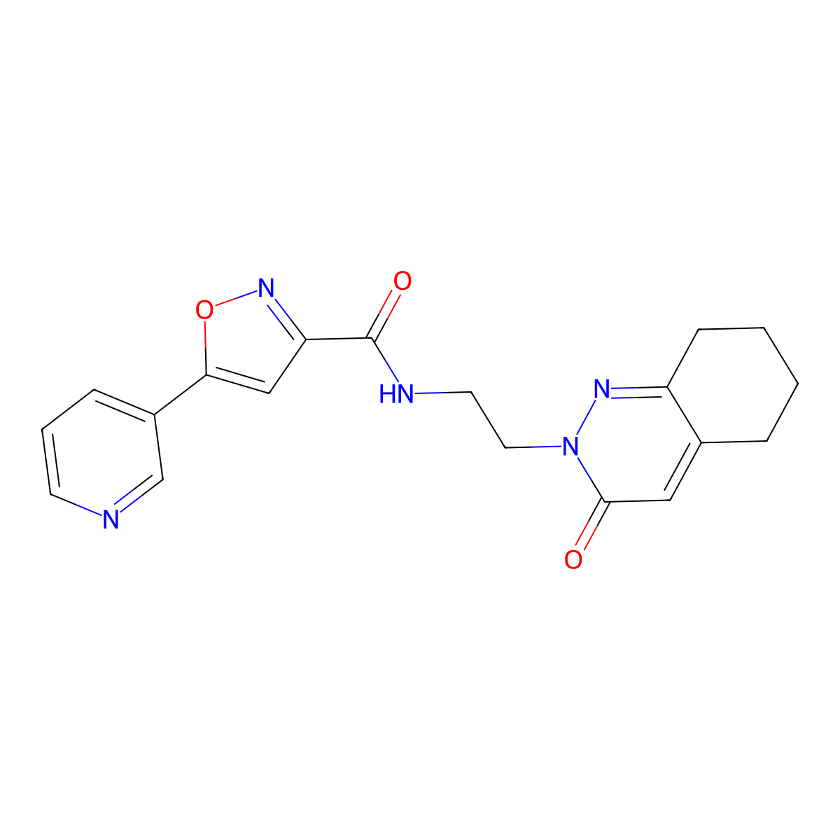 N-(2-(3-oxo-5,6,7,8-tetrahydrocinnolin-2(3H)-yl)ethyl)-5-(pyridin-3-yl)isoxazole-3-carboxamide molecular structure, CAS 2034562-78-0