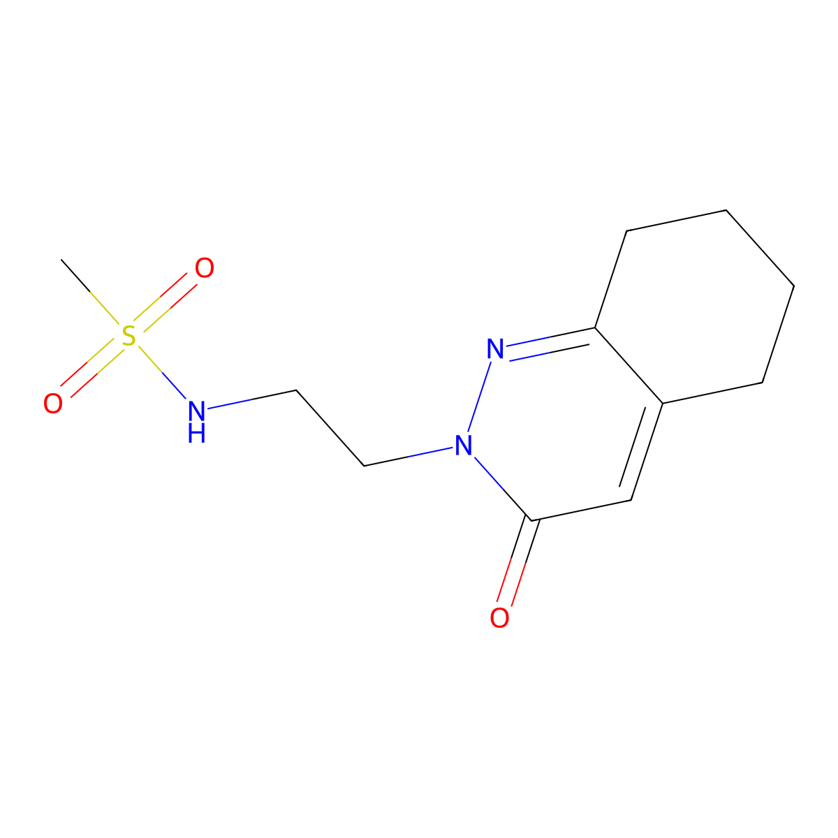 N-(2-(3-oxo-5,6,7,8-tetrahydrocinnolin-2(3H)-yl)ethyl)methanesulfonamide molecular structure, CAS 2034562-83-7