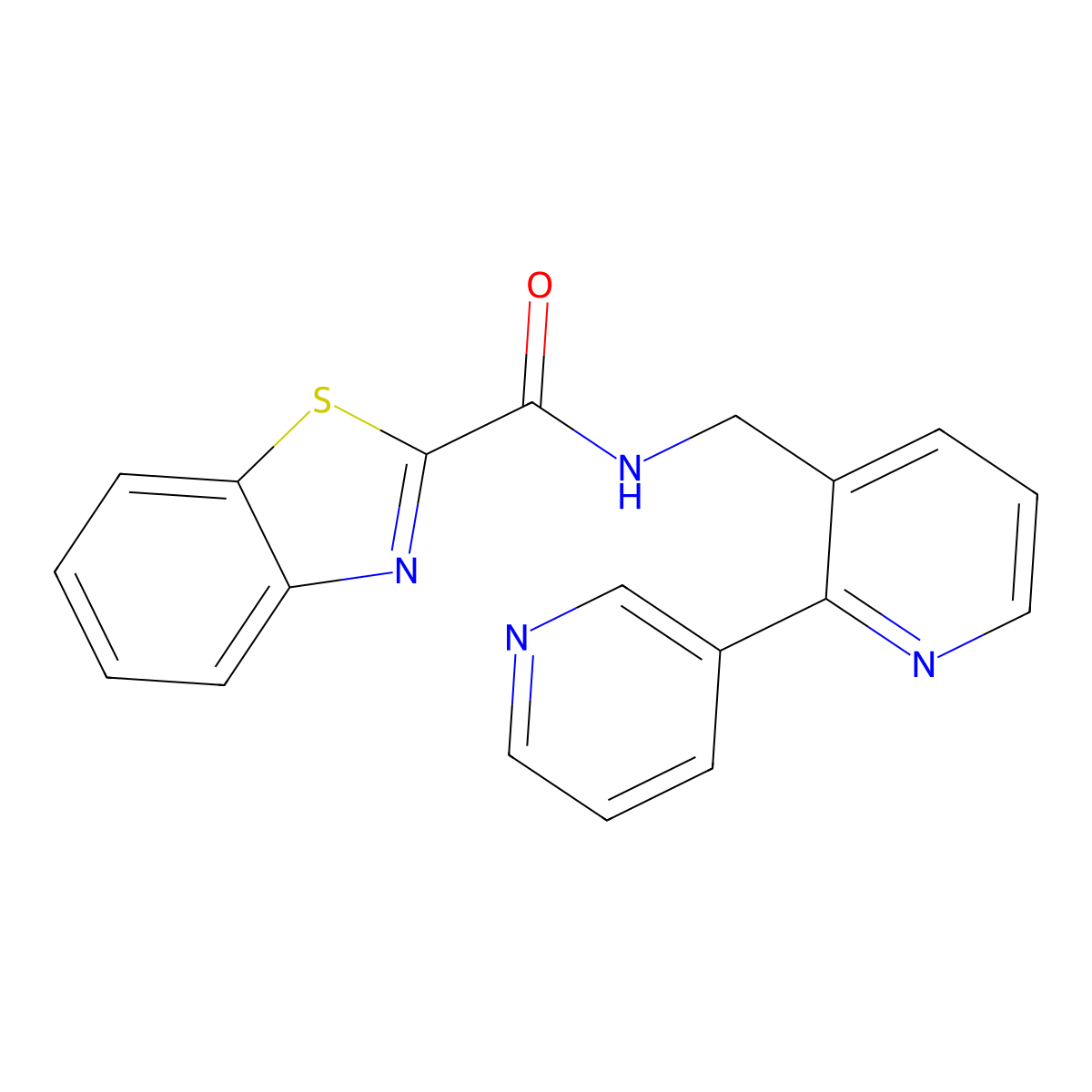 N-([2,3'-bipyridin]-3-ylmethyl)benzo[d]thiazole-2-carboxamide molecular structure, CAS 2034562-88-2