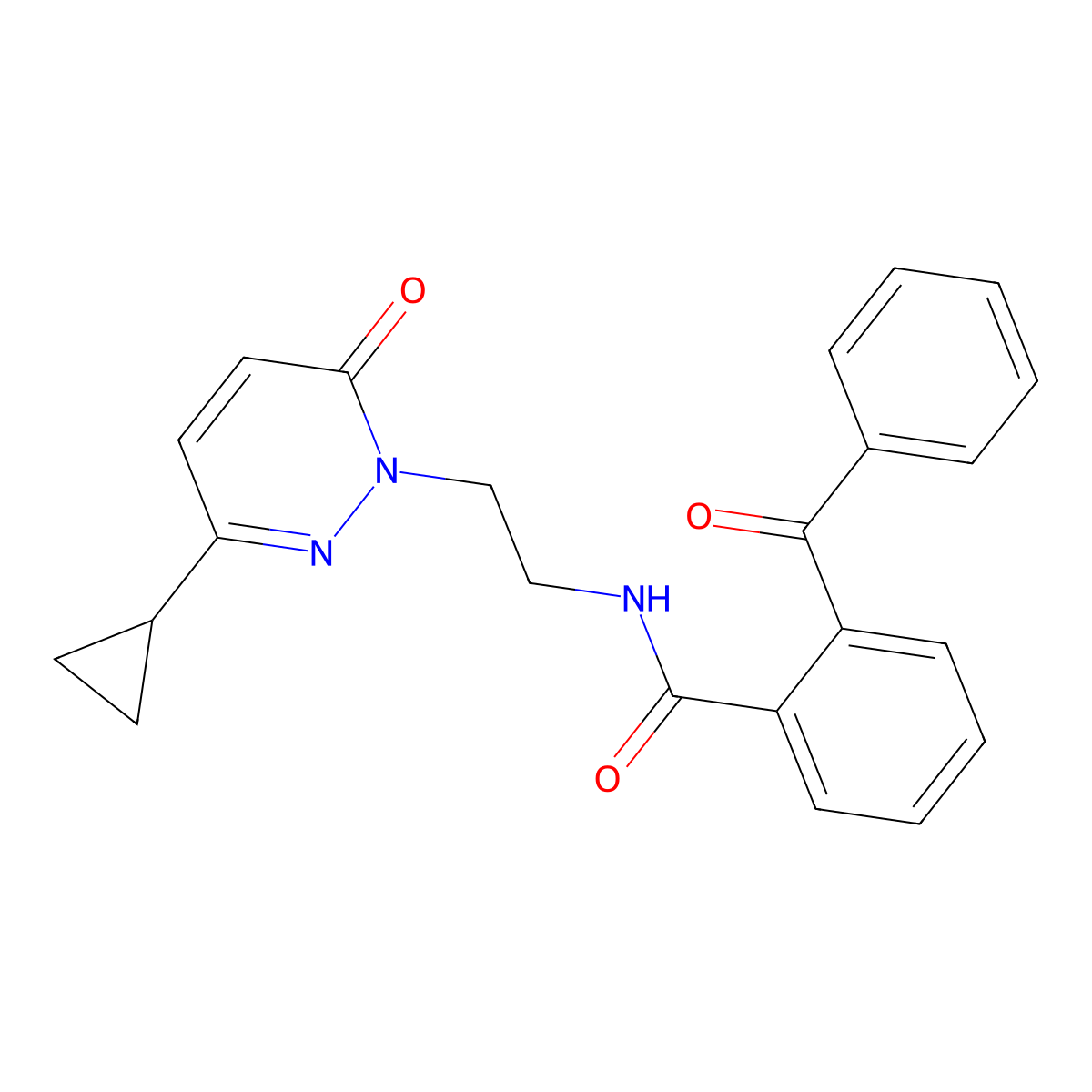 2-benzoyl-N-(2-(3-cyclopropyl-6-oxopyridazin-1(6H)-yl)ethyl)benzamide molecular structure, CAS 2034562-96-2