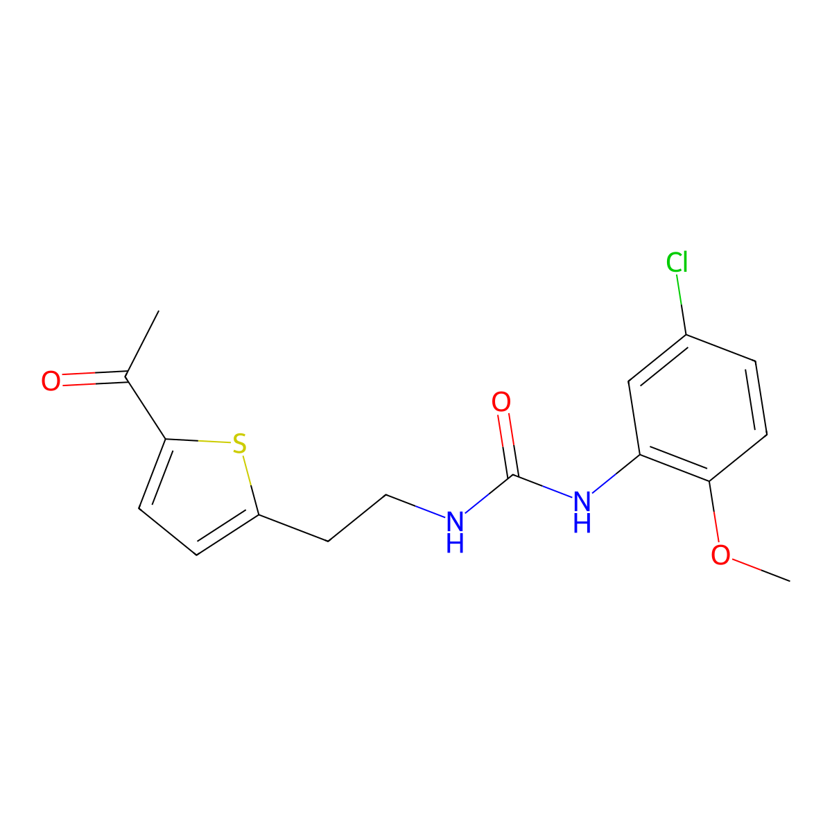 1-(2-(5-Acetylthiophen-2-yl)ethyl)-3-(5-chloro-2-methoxyphenyl)urea molecular structure, CAS 2034562-97-3
