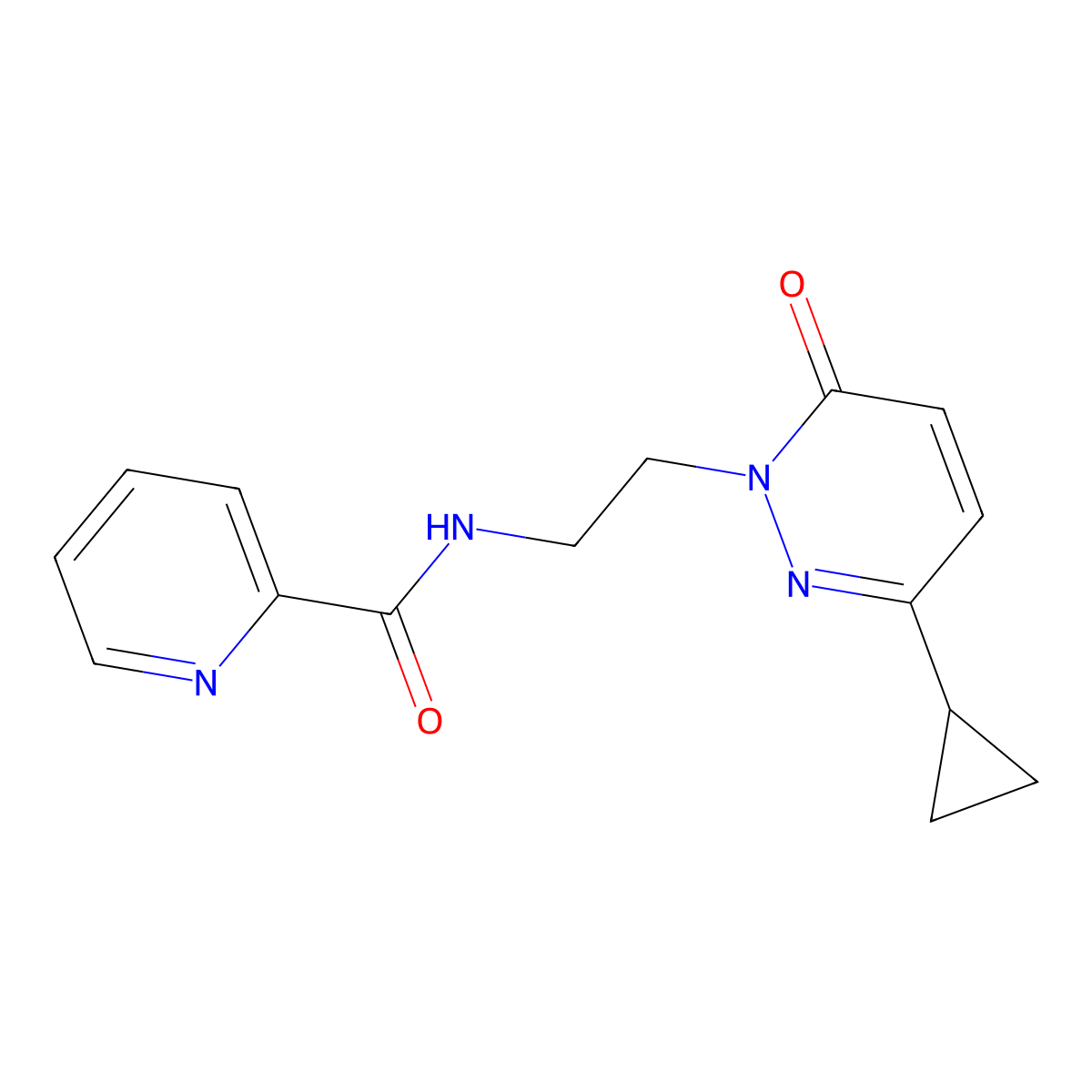 N-(2-(3-cyclopropyl-6-oxopyridazin-1(6H)-yl)ethyl)picolinamide molecular structure, CAS 2034563-12-5