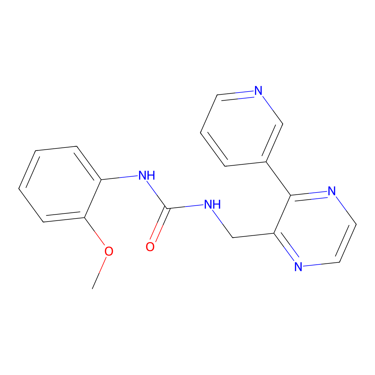 1-(2-Methoxyphenyl)-3-{[3-(pyridin-3-yl)pyrazin-2-yl]methyl}urea molecular structure, CAS 2034563-17-0