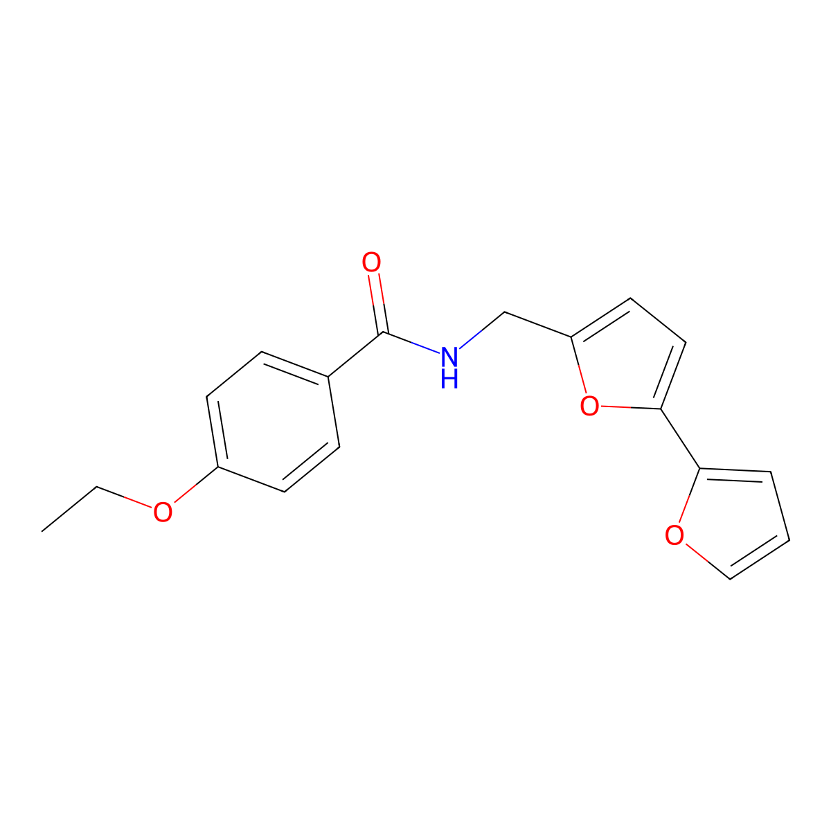 N-([2,2'-bifuran]-5-ylmethyl)-4-ethoxybenzamide molecular structure, CAS 2034563-36-3