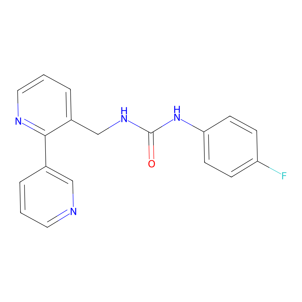 1-([2,3'-Bipyridin]-3-ylmethyl)-3-(4-fluorophenyl)urea molecular structure, CAS 2034563-38-5