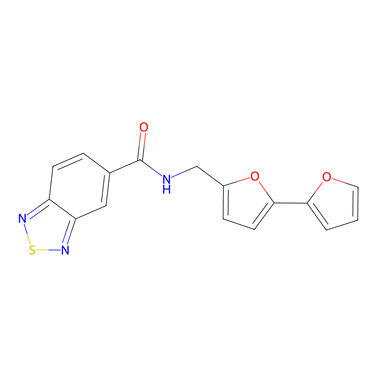 N-([2,2'-bifuran]-5-ylmethyl)benzo[c][1,2,5]thiadiazole-5-carboxamide molecular structure, CAS 2034563-51-2