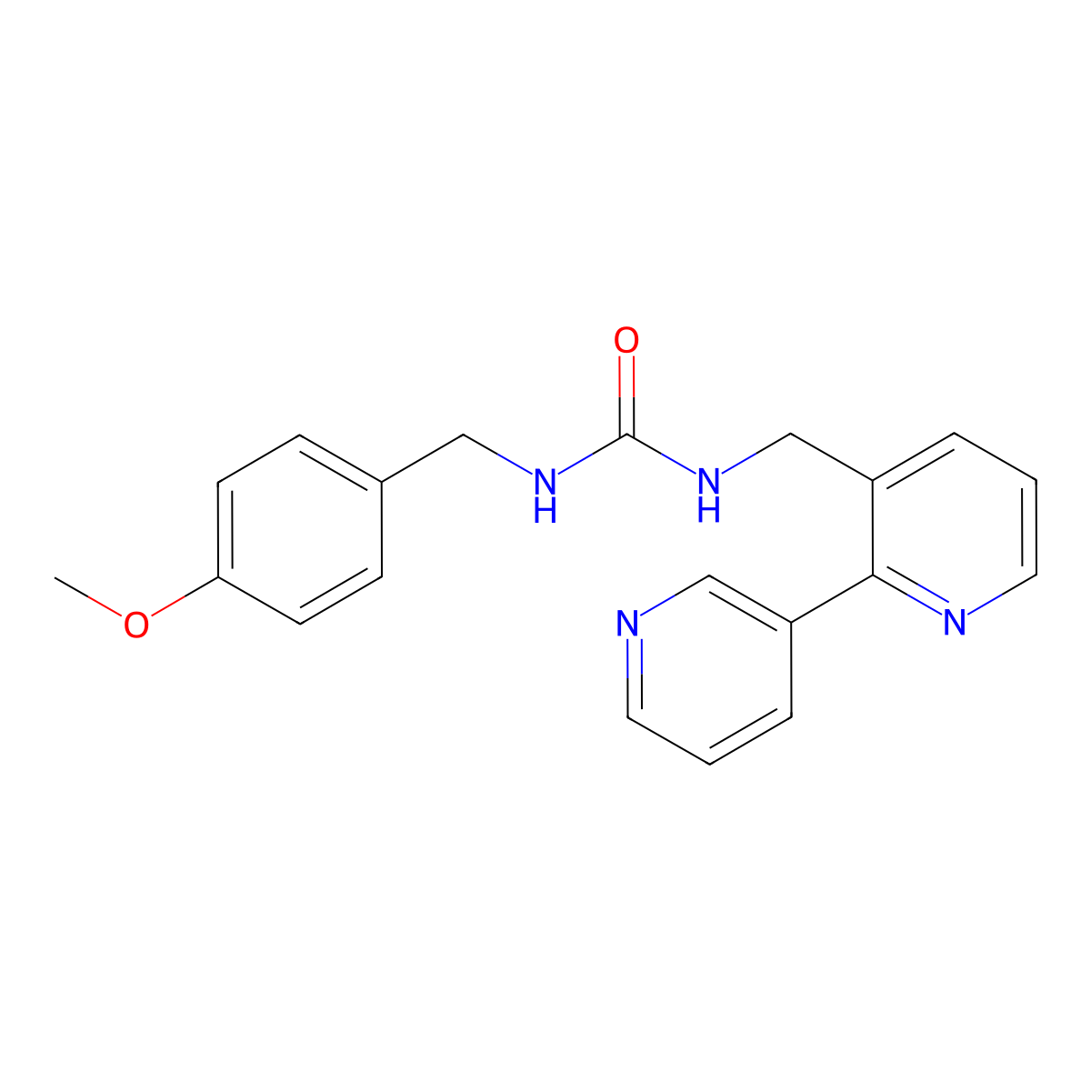1-([2,3'-Bipyridin]-3-ylmethyl)-3-(4-methoxybenzyl)urea molecular structure, CAS 2034563-53-4
