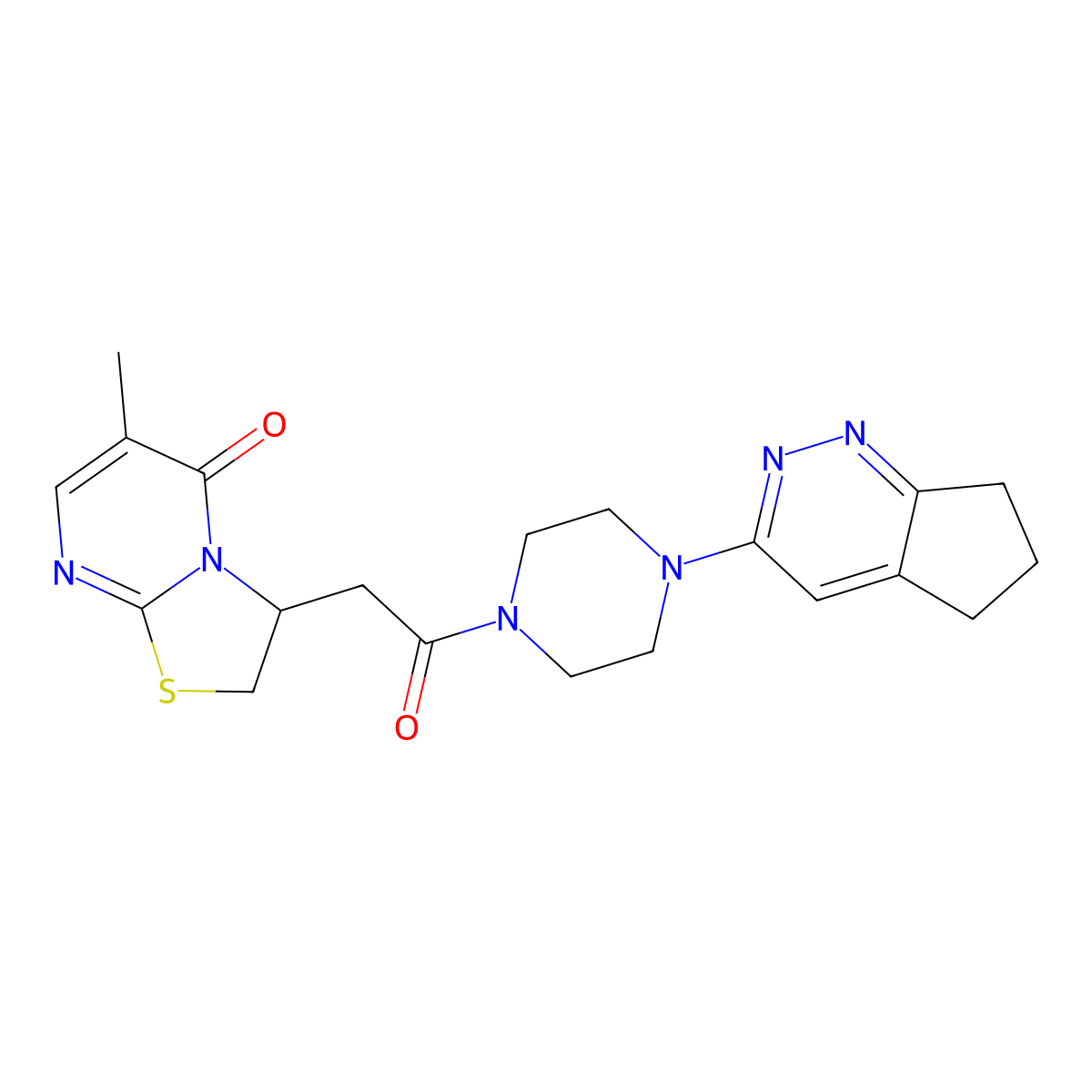 3-(2-(4-(6,7-dihydro-5H-cyclopenta[c]pyridazin-3-yl)piperazin-1-yl)-2-oxoethyl)-6-methyl-2H-thiazolo[3,2-a]pyrimidin-5(3H)-one molecular structure, CAS 2034565-84-7