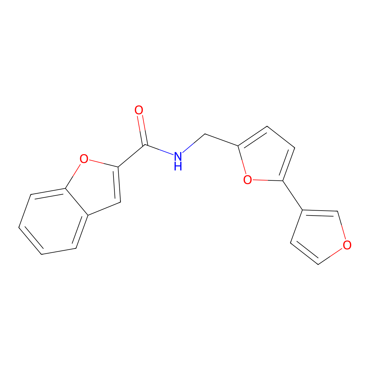 N-([2,3'-bifuran]-5-ylmethyl)benzofuran-2-carboxamide molecular structure, CAS 2034566-08-8