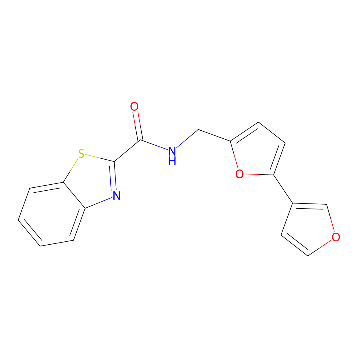 N-([2,3'-bifuran]-5-ylmethyl)benzo[d]thiazole-2-carboxamide molecular structure, CAS 2034566-20-4
