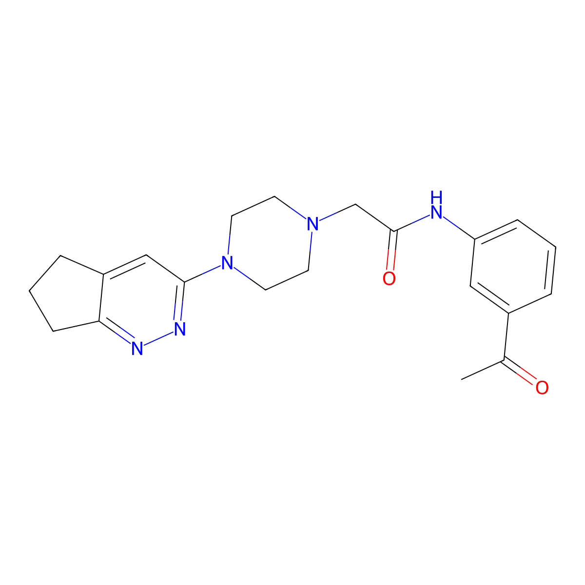 N-(3-acetylphenyl)-2-(4-(6,7-dihydro-5H-cyclopenta[c]pyridazin-3-yl)piperazin-1-yl)acetamide molecular structure, CAS 2034566-26-0