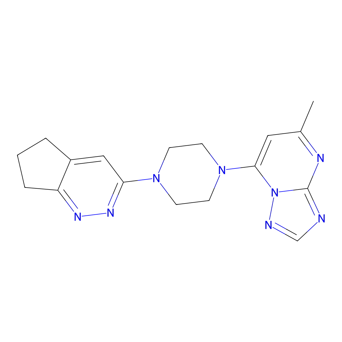 7-(4-(6,7-dihydro-5H-cyclopenta[c]pyridazin-3-yl)piperazin-1-yl)-5-methyl-[1,2,4]triazolo[1,5-a]pyrimidine molecular structure, CAS 2034566-35-1