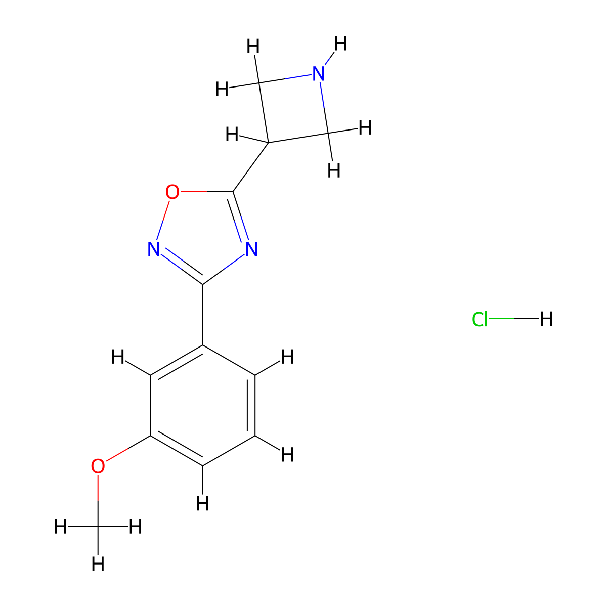 5-(Azetidin-3-yl)-3-(3-methoxyphenyl)-1,2,4-oxadiazole hydrochloride molecular structure, CAS 2034566-89-5