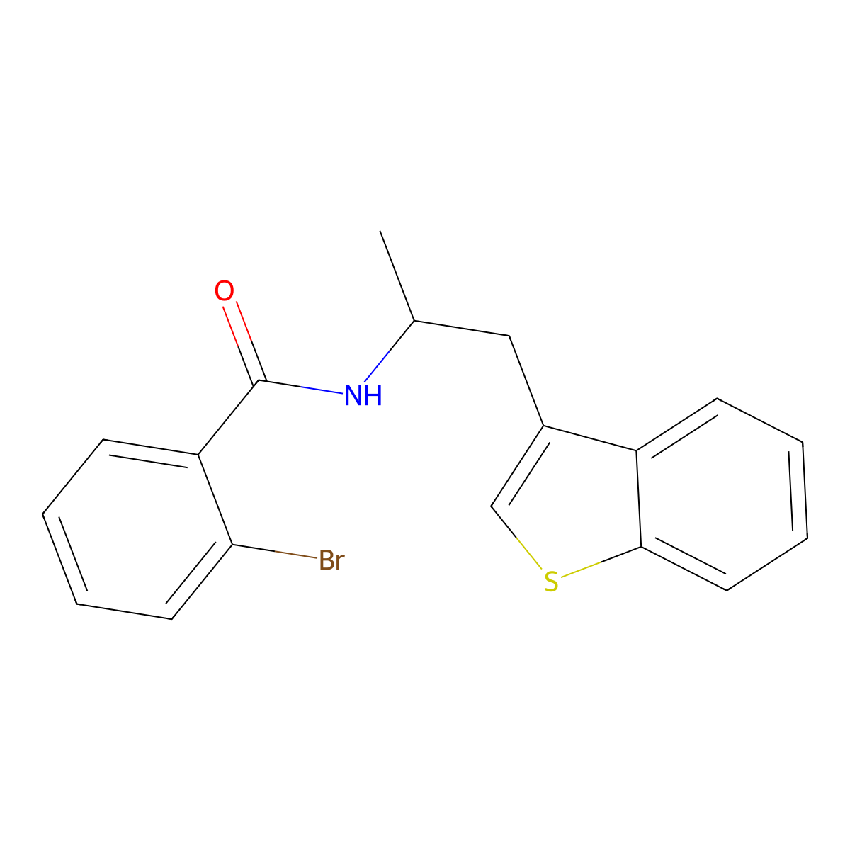 N-(1-(benzo[b]thiophen-3-yl)propan-2-yl)-2-bromobenzamide molecular structure, CAS 2034567-04-7