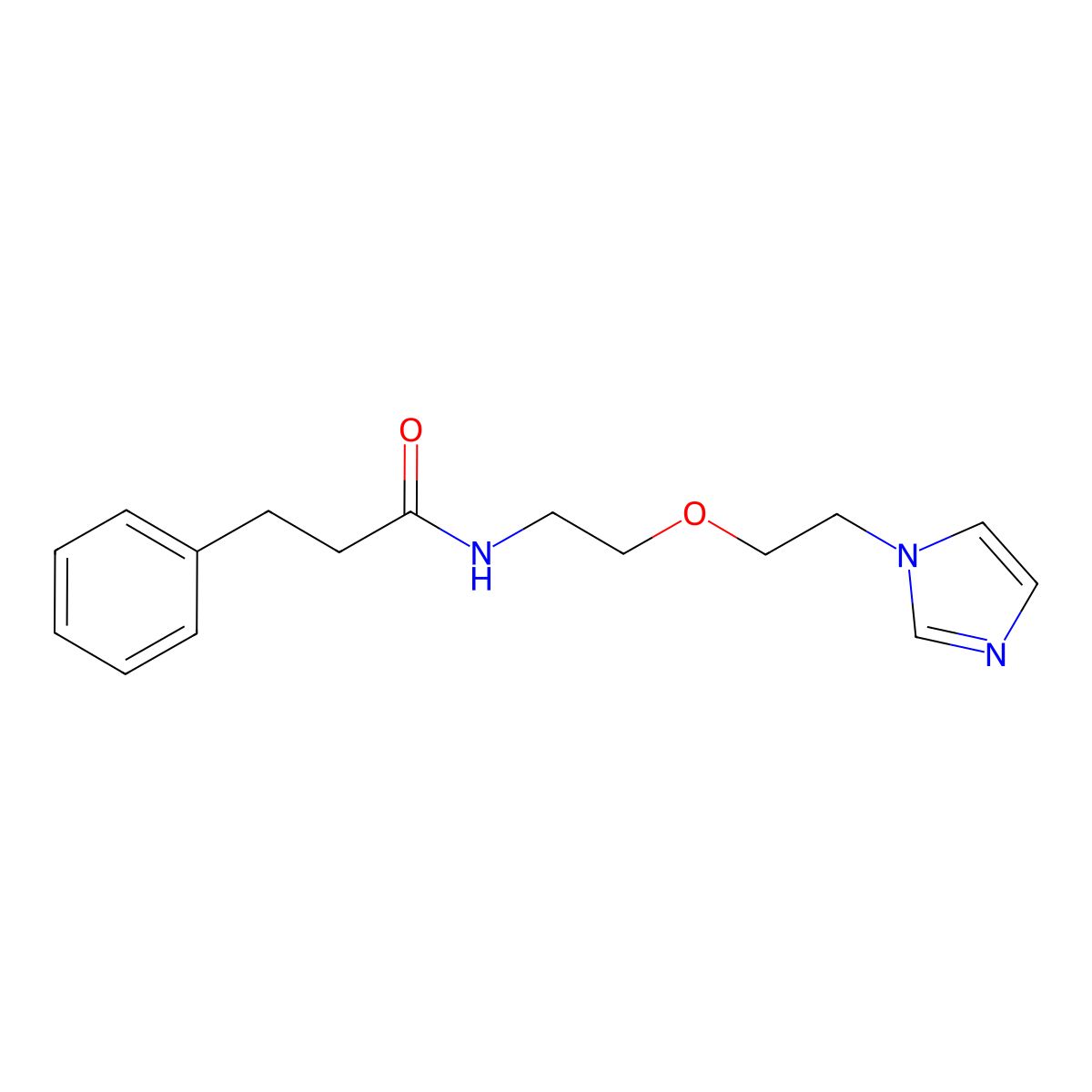 N-(2-(2-(1H-imidazol-1-yl)ethoxy)ethyl)-3-phenylpropanamide molecular structure, CAS 2034567-26-3