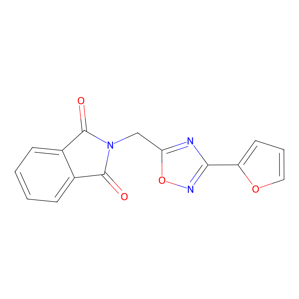 2-((3-(Furan-2-yl)-1,2,4-oxadiazol-5-yl)methyl)isoindoline-1,3-dione molecular structure, CAS 2034567-42-3