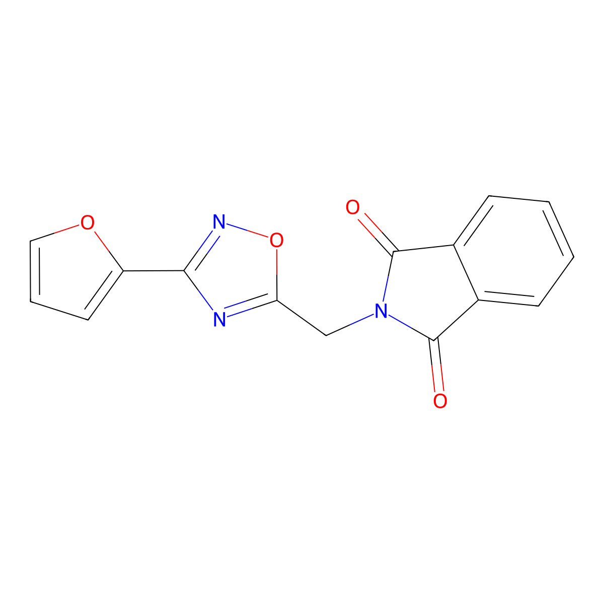 2-((3-(Furan-2-yl)-1,2,4-oxadiazol-5-yl)methyl)isoindoline-1,3-dione molecular structure, CAS 2034567-42-3