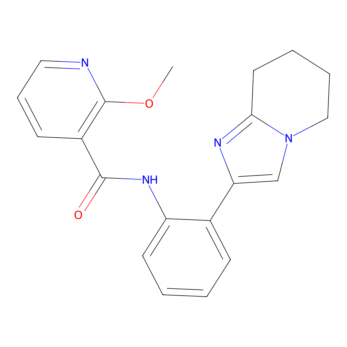 N-(2-{5H,6H,7H,8H-imidazo[1,2-a]pyridin-2-yl}phenyl)-2-methoxypyridine-3-carboxamide molecular structure, CAS 2034567-52-5