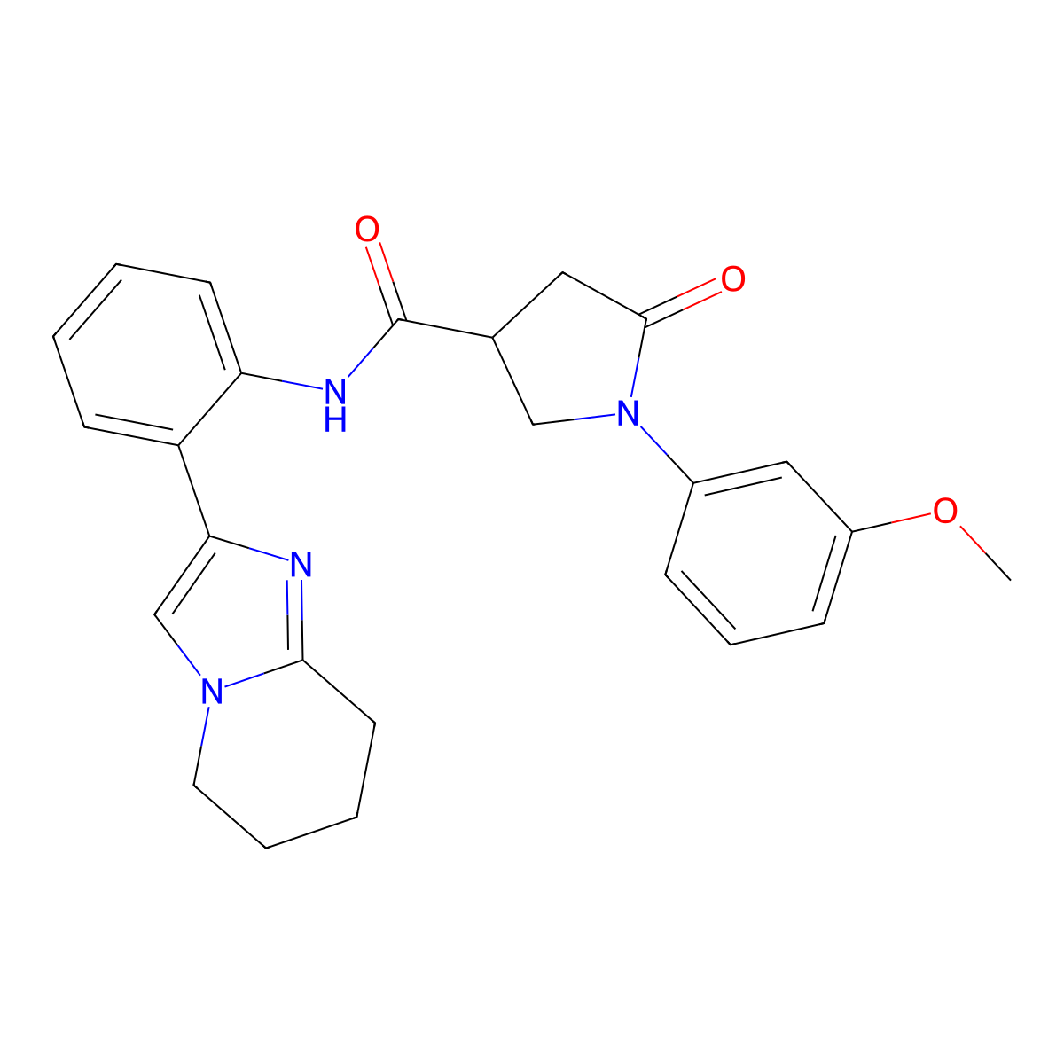 1-(3-methoxyphenyl)-5-oxo-N-(2-(5,6,7,8-tetrahydroimidazo[1,2-a]pyridin-2-yl)phenyl)pyrrolidine-3-carboxamide molecular structure, CAS 2034567-58-1