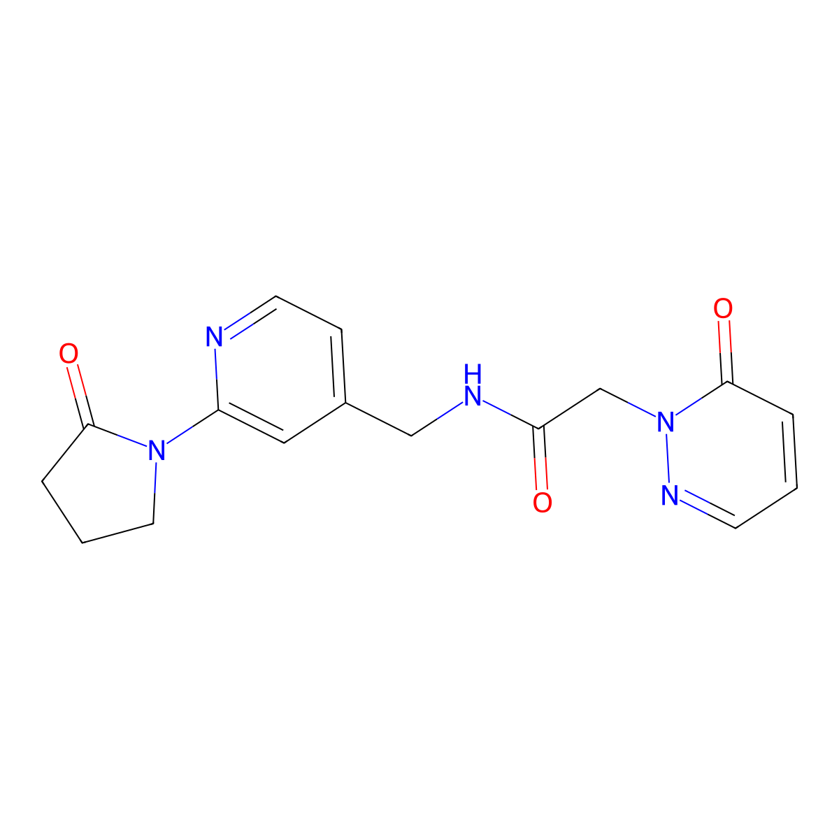 2-(6-oxopyridazin-1(6H)-yl)-N-((2-(2-oxopyrrolidin-1-yl)pyridin-4-yl)methyl)acetamide molecular structure, CAS 2034568-00-6