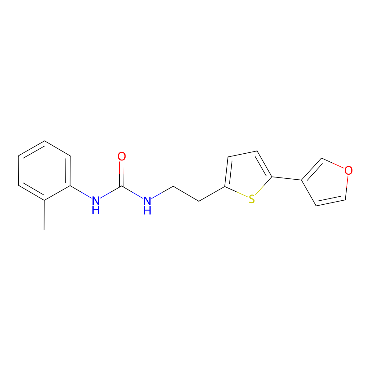 1-(2-(5-(Furan-3-yl)thiophen-2-yl)ethyl)-3-(o-tolyl)urea molecular structure, CAS 2034568-13-1
