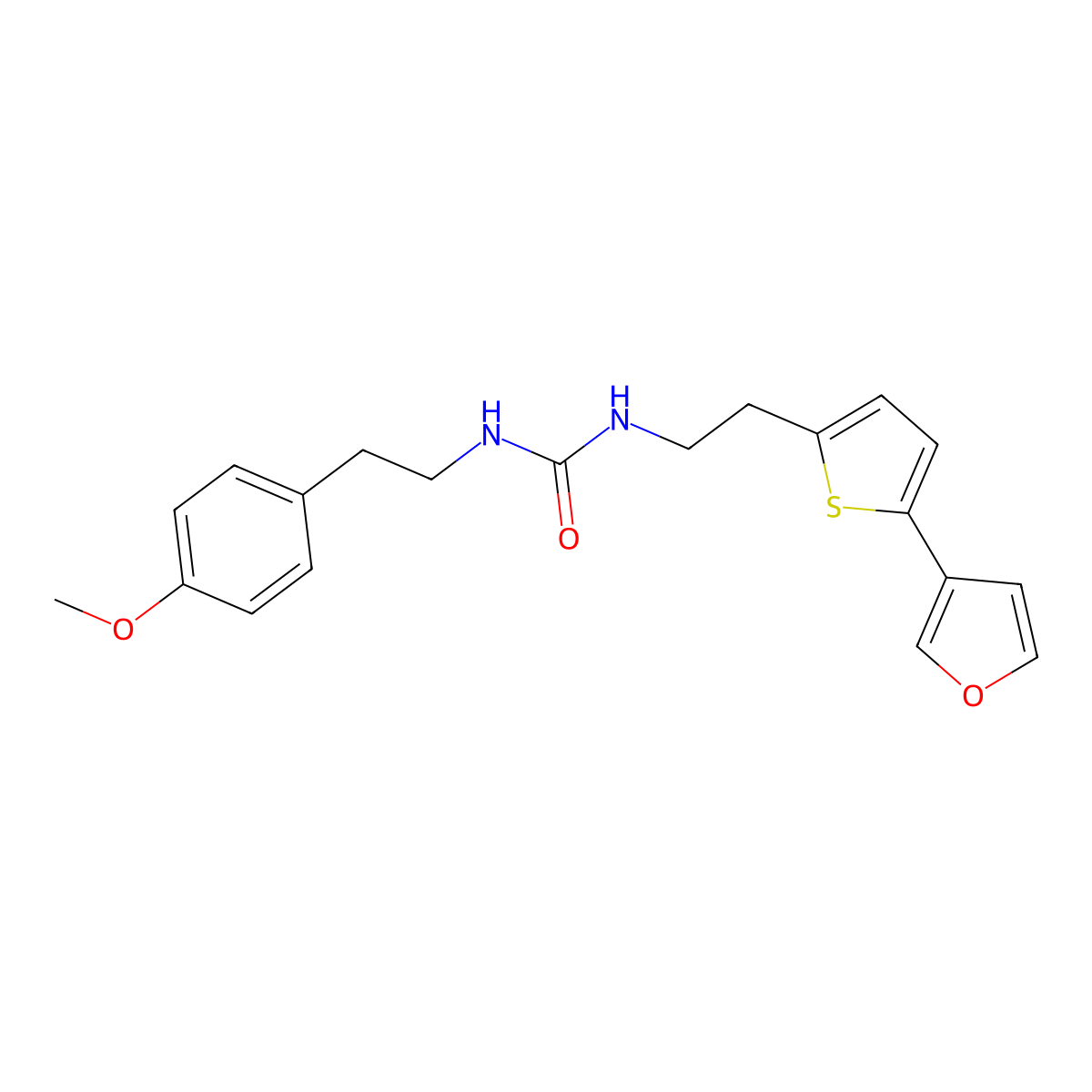 1-(2-(5-(Furan-3-yl)thiophen-2-yl)ethyl)-3-(4-methoxyphenethyl)urea molecular structure, CAS 2034568-29-9