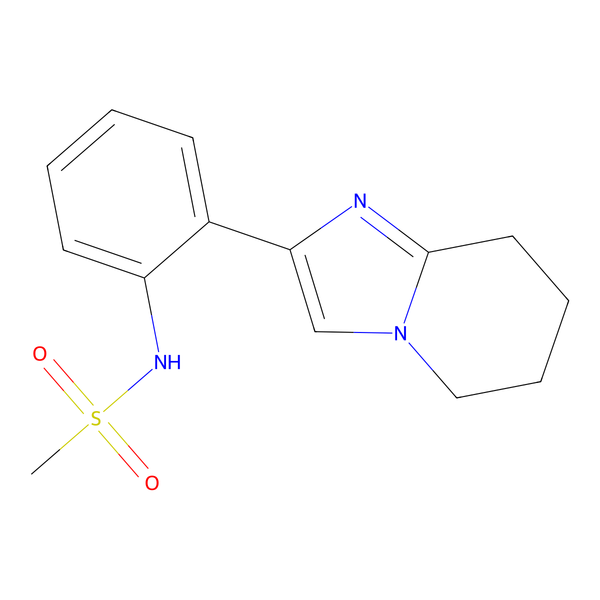 N-(2-(5,6,7,8-tetrahydroimidazo[1,2-a]pyridin-2-yl)phenyl)methanesulfonamide molecular structure, CAS 2034568-31-3