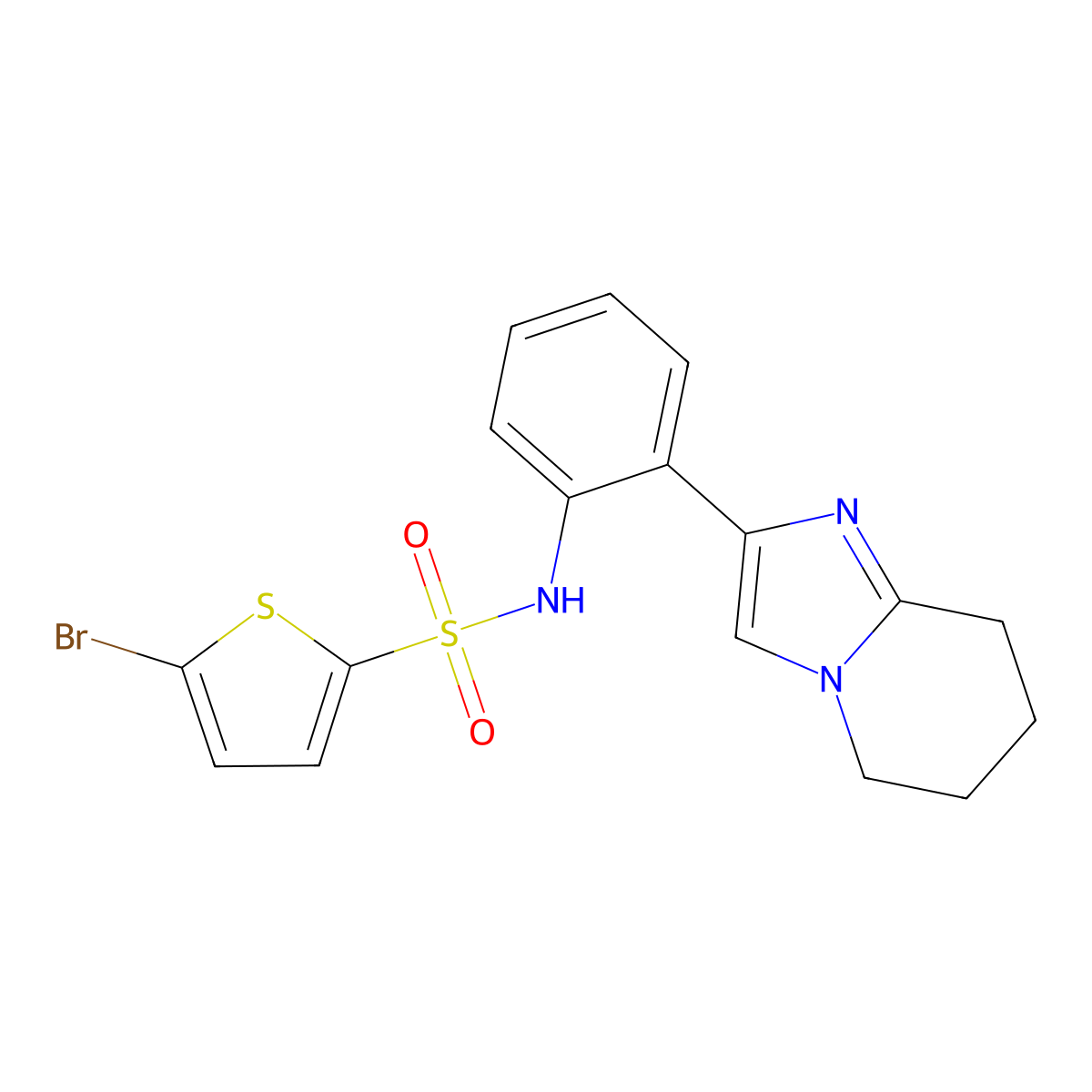5-bromo-N-(2-(5,6,7,8-tetrahydroimidazo[1,2-a]pyridin-2-yl)phenyl)thiophene-2-sulfonamide molecular structure, CAS 2034568-45-9