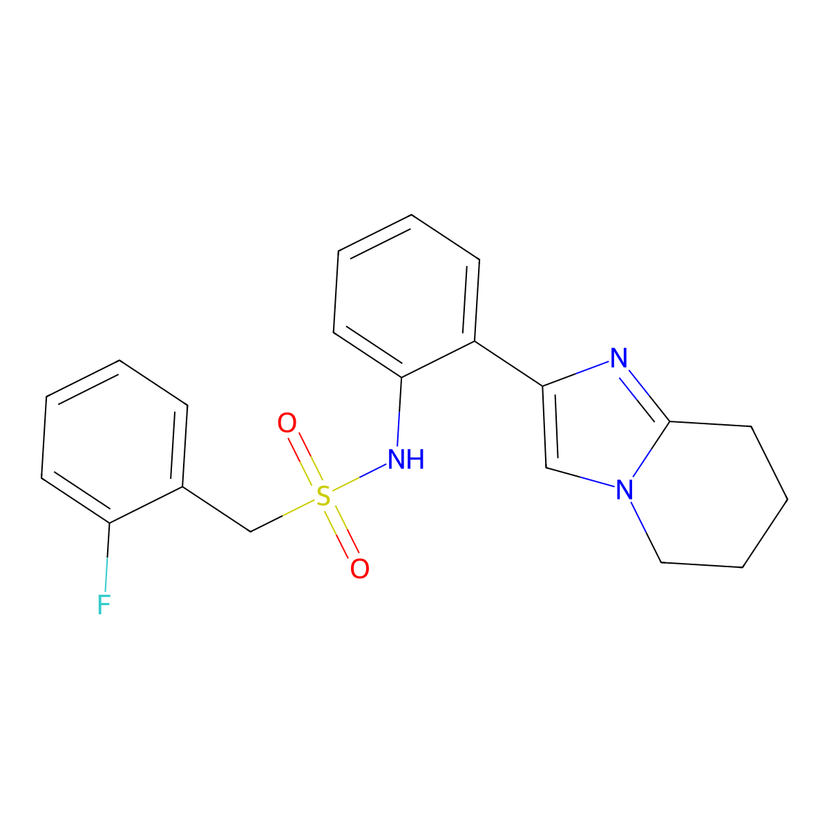1-(2-fluorophenyl)-N-(2-(5,6,7,8-tetrahydroimidazo[1,2-a]pyridin-2-yl)phenyl)methanesulfonamide molecular structure, CAS 2034568-52-8