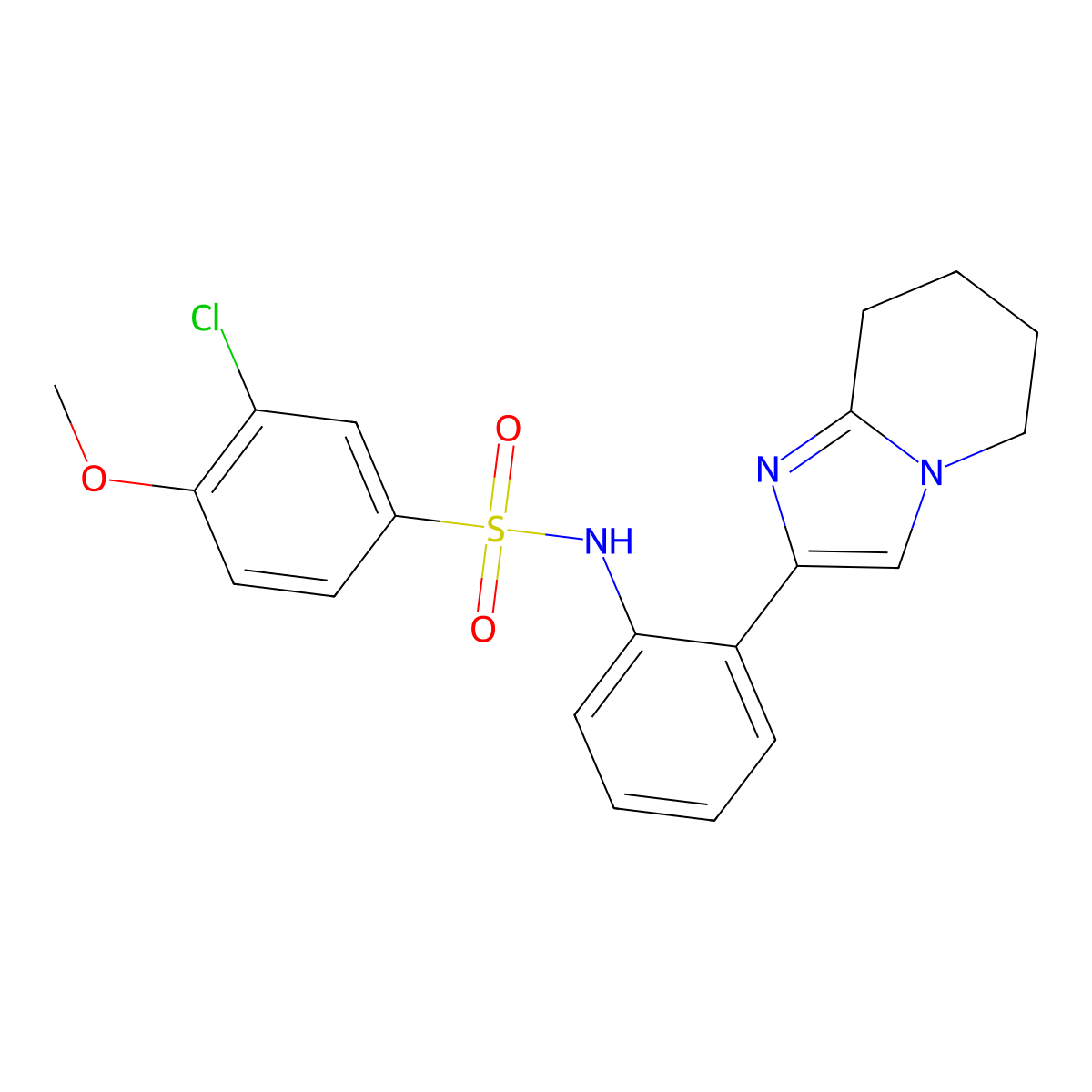 3-chloro-4-methoxy-N-(2-(5,6,7,8-tetrahydroimidazo[1,2-a]pyridin-2-yl)phenyl)benzenesulfonamide molecular structure, CAS 2034568-66-4
