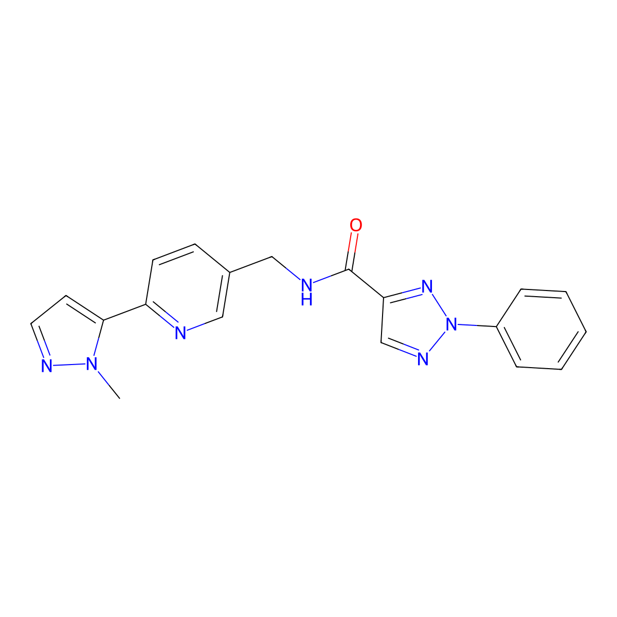 N-{[6-(1-methyl-1H-pyrazol-5-yl)pyridin-3-yl]methyl}-2-phenyl-2H-1,2,3-triazole-4-carboxamide molecular structure, CAS 2034569-05-4