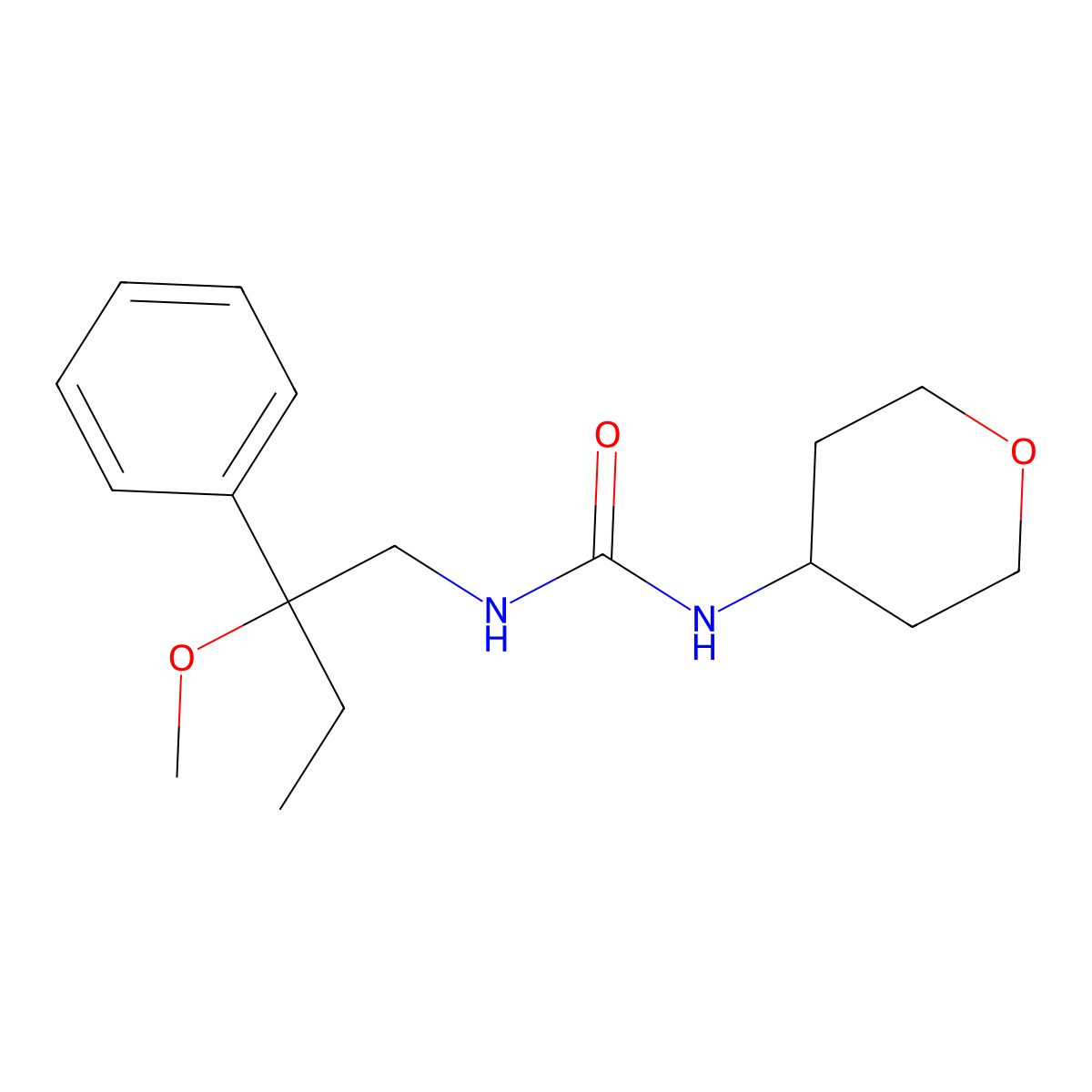 1-(2-methoxy-2-phenylbutyl)-3-(tetrahydro-2H-pyran-4-yl)urea molecular structure, CAS 2034569-65-6