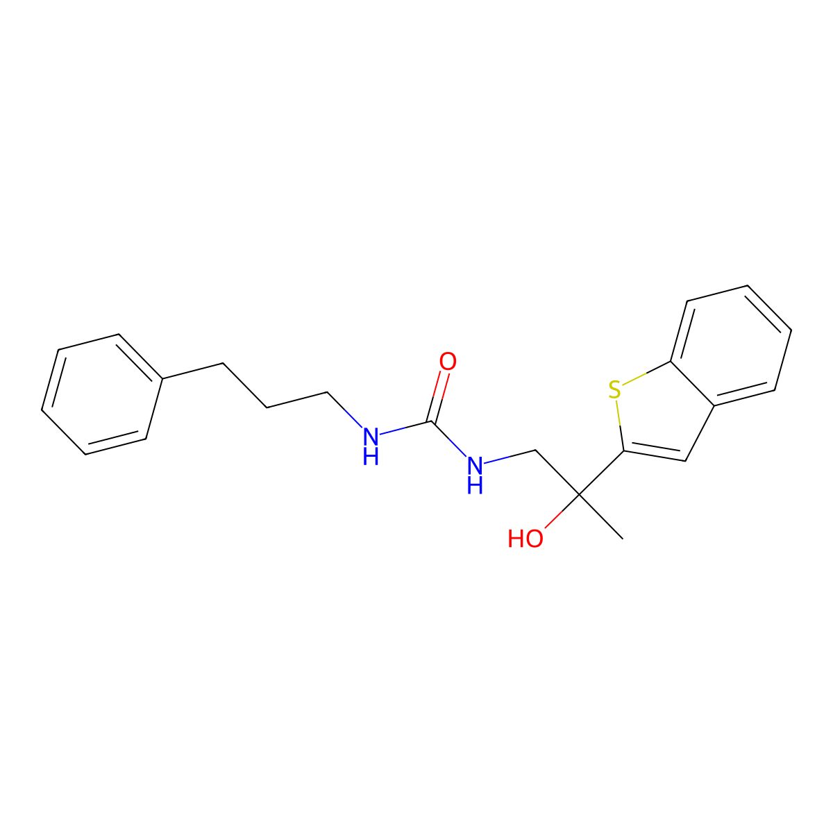 1-(2-(Benzo[b]thiophen-2-yl)-2-hydroxypropyl)-3-(3-phenylpropyl)urea molecular structure, CAS 2034569-80-5