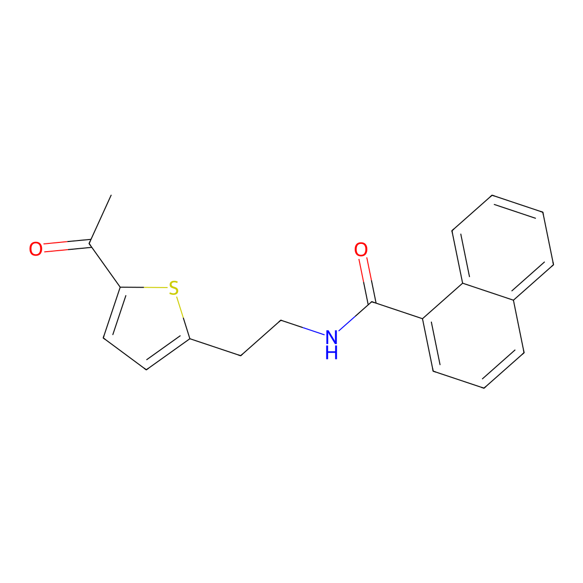 N-(2-(5-acetylthiophen-2-yl)ethyl)-1-naphthamide molecular structure, CAS 2034569-93-0