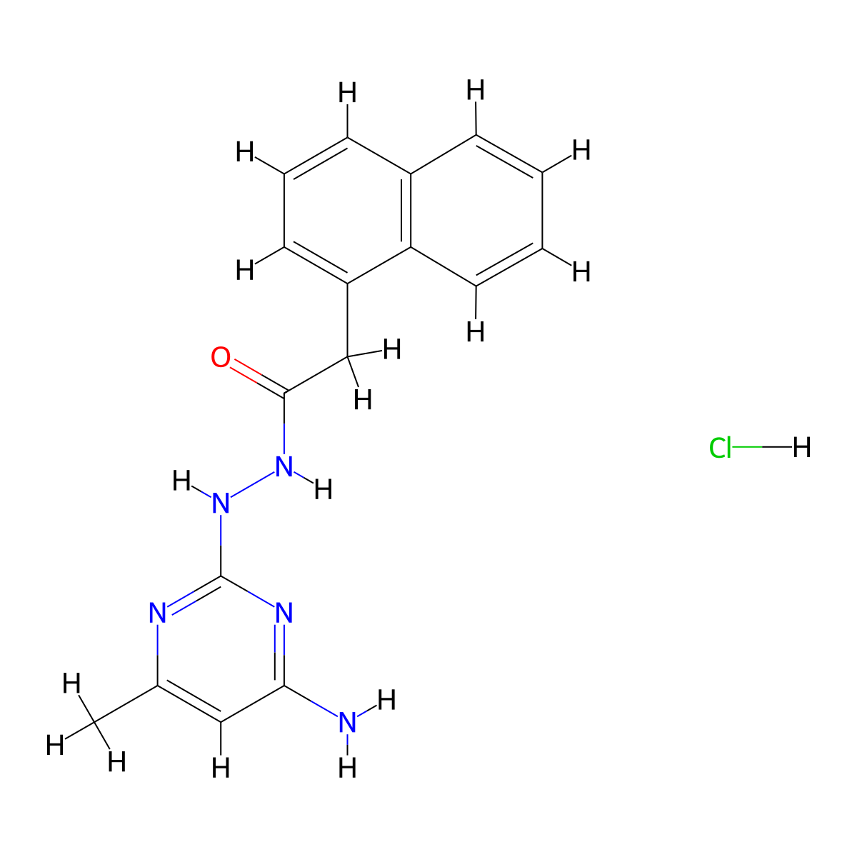 N'-(4-amino-6-methylpyrimidin-2-yl)-2-(naphthalen-1-yl)acetohydrazide hydrochloride molecular structure, CAS 2034570-21-1