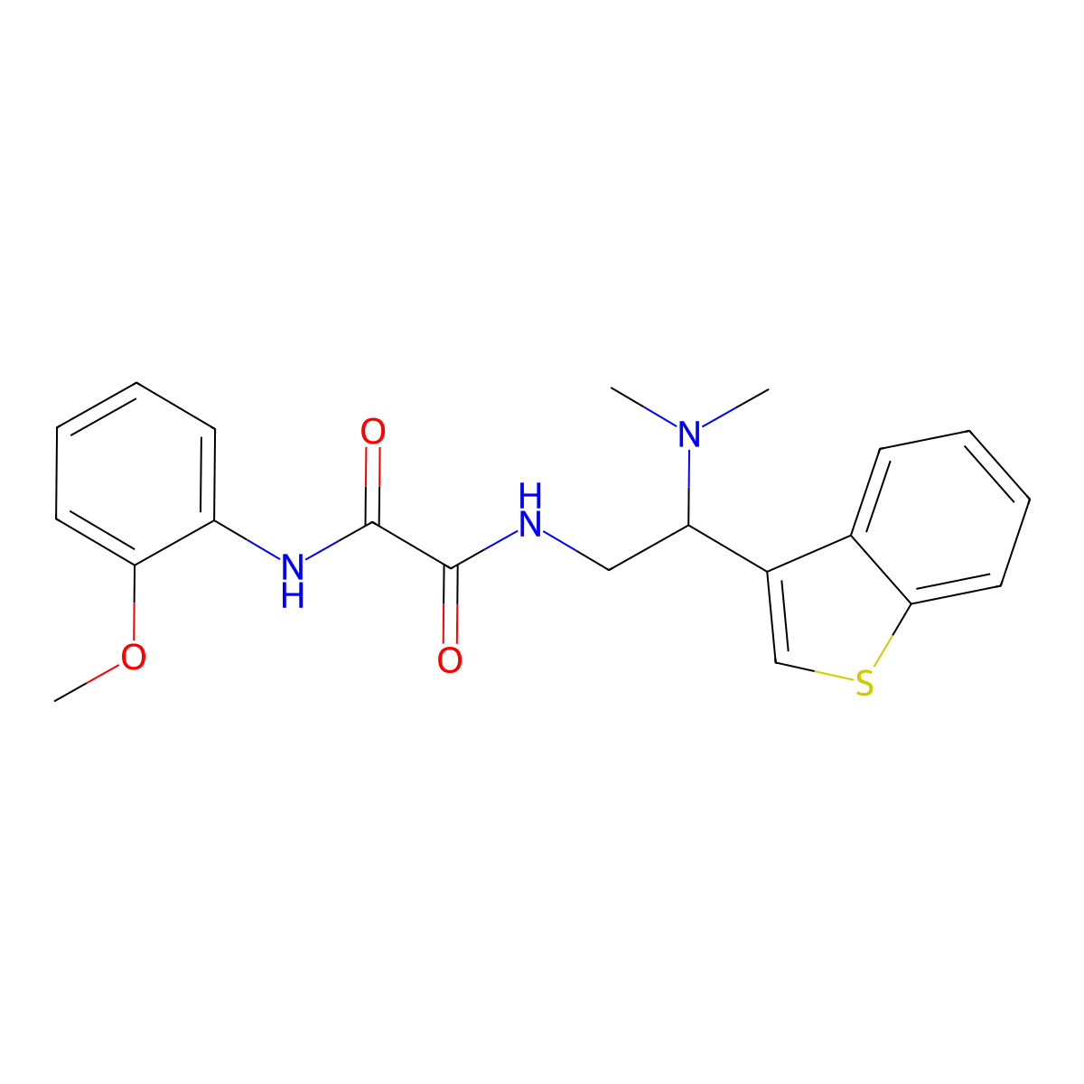 N1-(2-(benzo[b]thiophen-3-yl)-2-(dimethylamino)ethyl)-N2-(2-methoxyphenyl)oxalamide molecular structure, CAS 2034570-29-9