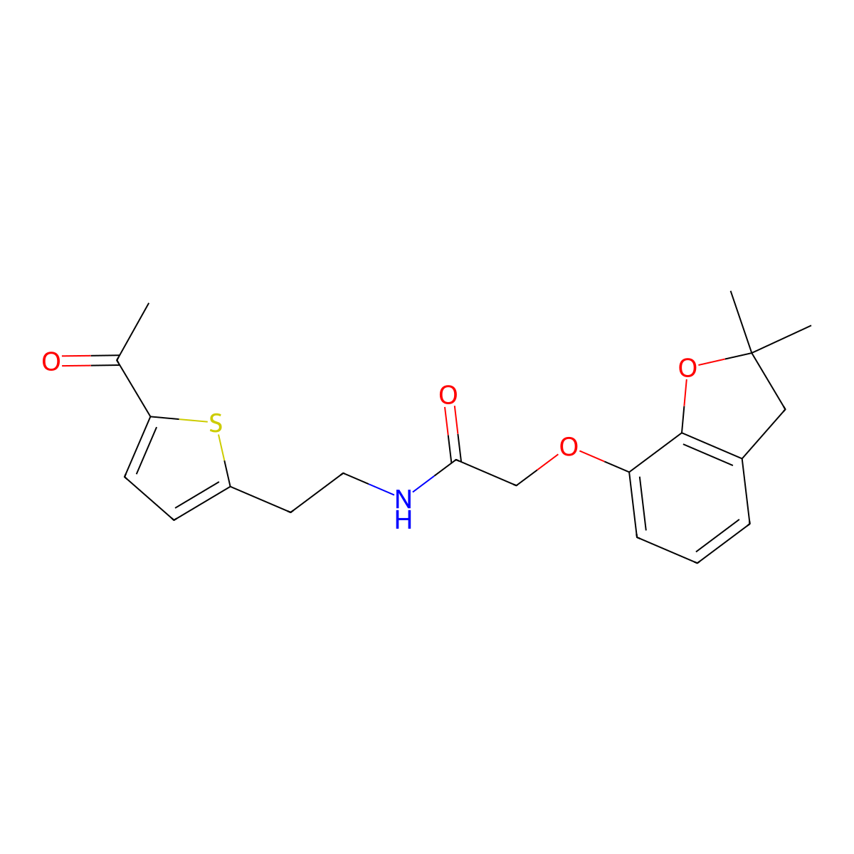 N-(2-(5-acetylthiophen-2-yl)ethyl)-2-((2,2-dimethyl-2,3-dihydrobenzofuran-7-yl)oxy)acetamide molecular structure, CAS 2034570-35-7