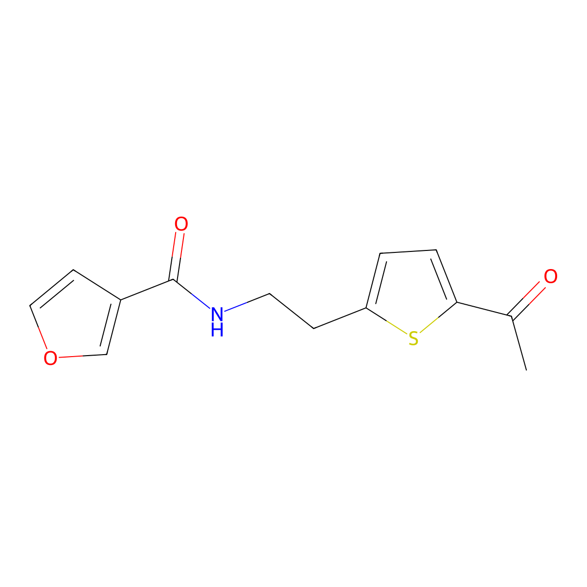 N-[2-(5-acetylthiophen-2-yl)ethyl]furan-3-carboxamide molecular structure, CAS 2034570-46-0