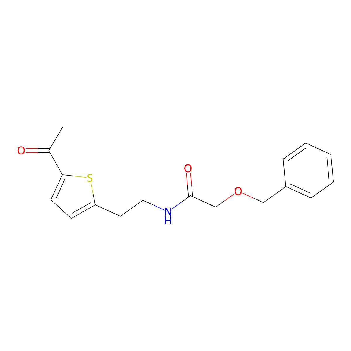 N-(2-(5-acetylthiophen-2-yl)ethyl)-2-(benzyloxy)acetamide molecular structure, CAS 2034570-57-3