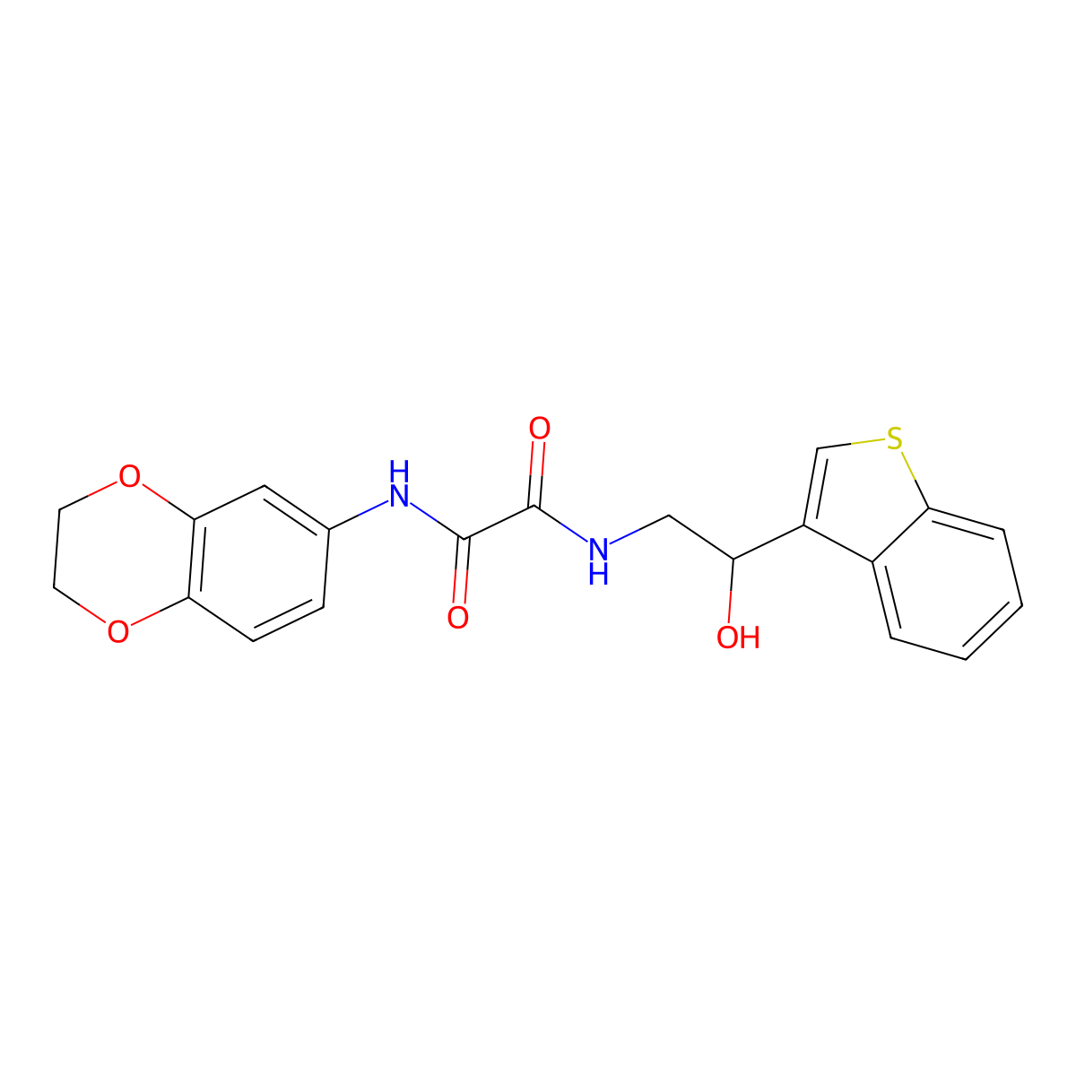 N1-(2-(benzo[b]thiophen-3-yl)-2-hydroxyethyl)-N2-(2,3-dihydrobenzo[b][1,4]dioxin-6-yl)oxalamide molecular structure, CAS 2034571-20-3