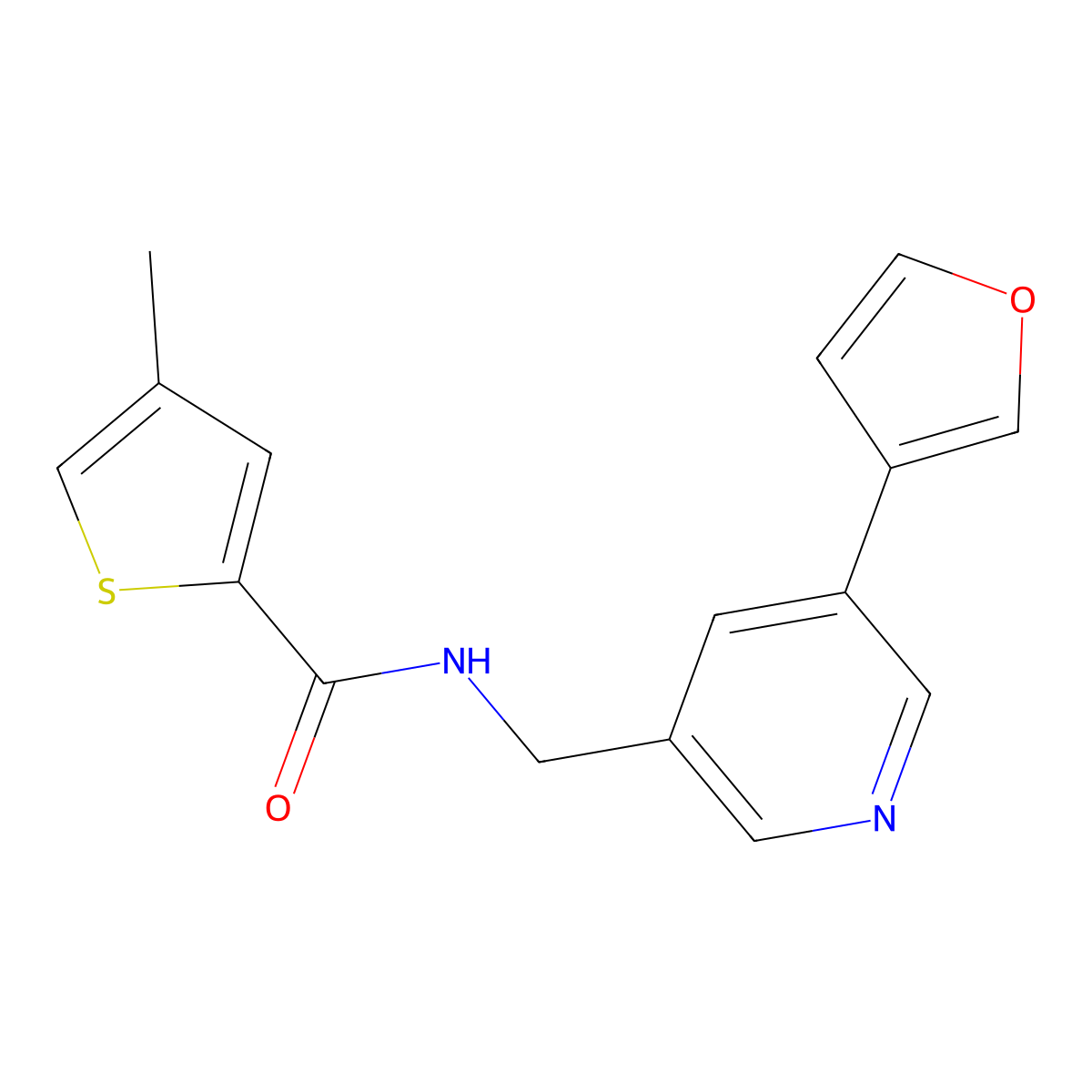 N-((5-(furan-3-yl)pyridin-3-yl)methyl)-4-methylthiophene-2-carboxamide molecular structure, CAS 2034571-23-6